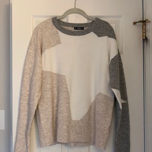 Drop Shoulder Colorblock Sweater
